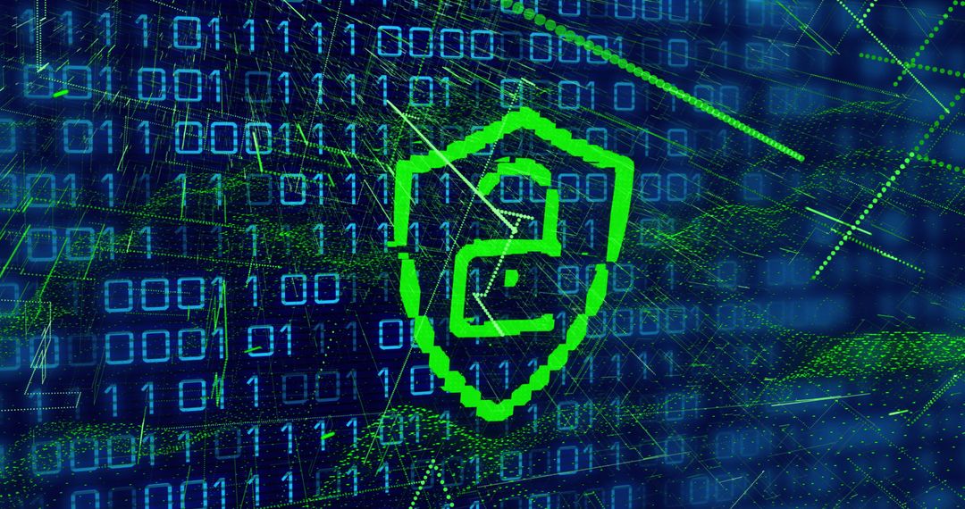 cybersecurity and data protection with binary code and lock symbol - Free Images, Stock Photos and Pictures on Pikwizard.com