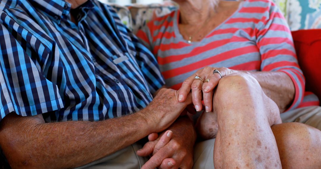 Senior Couple Holding Hands and Enjoying Time Together - Free Images, Stock Photos and Pictures on Pikwizard.com