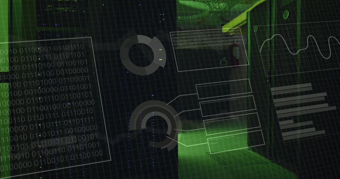 High-Tech Data Center with Holographic Interface