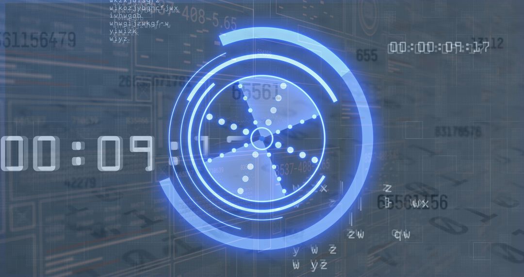 Digital Code and Data Concept in Blue Overlay