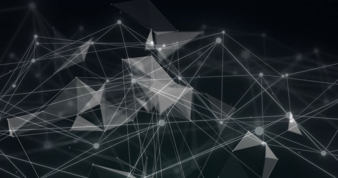 Abstract Geometric Network Over Dark Background