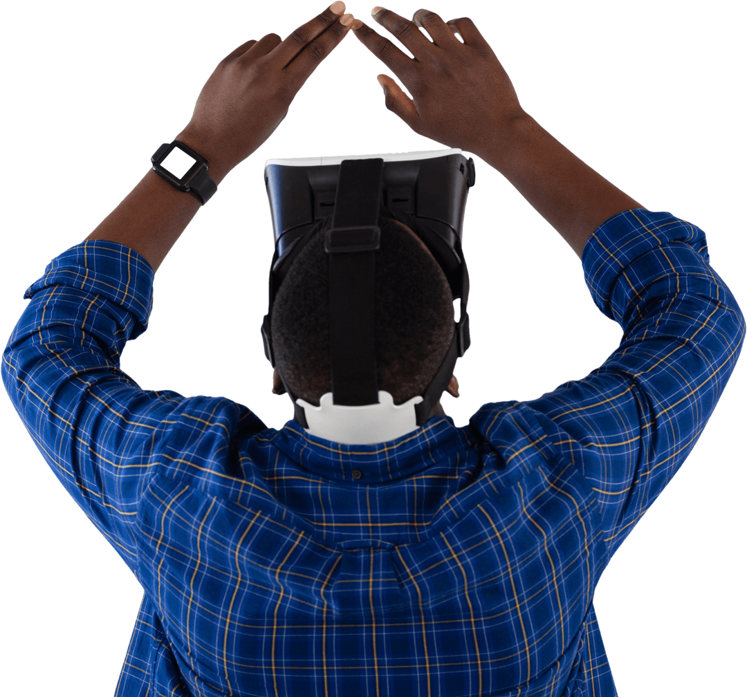 Transparent View of Person Experiencing Virtual Reality