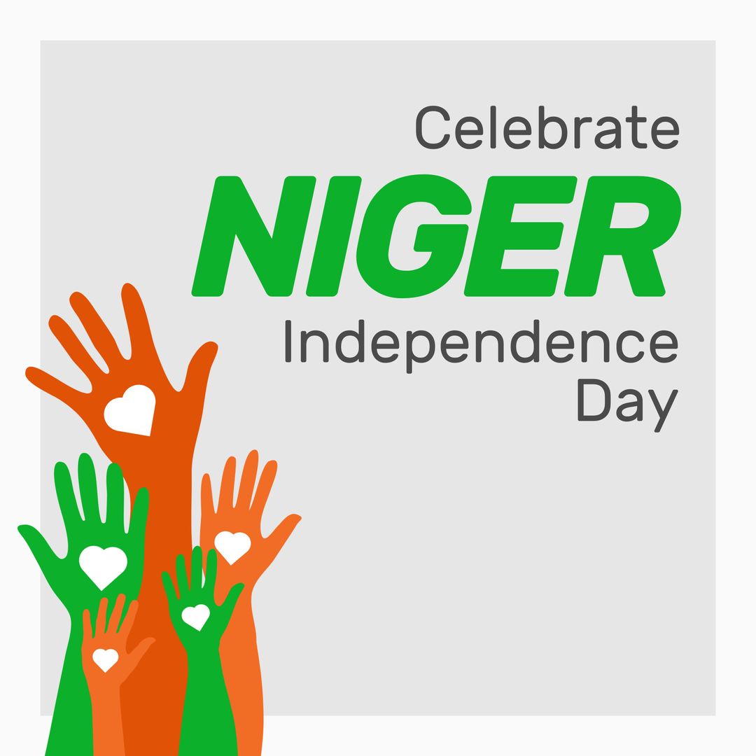 Niger Independence Day Celebration with Heart-Inspired Design