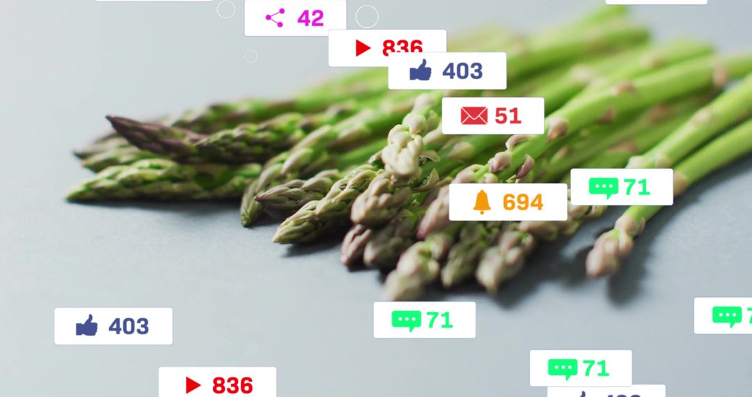 Asparagus and Social Media Analytics Fusion Artwork
