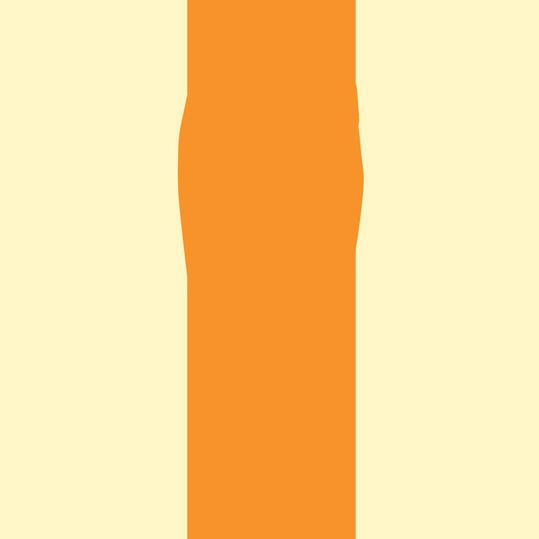 Bold Orange Center Stripe on Soft Background