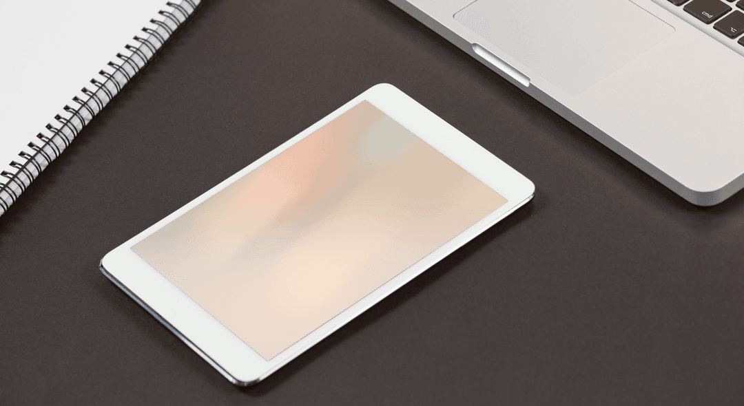 Modern Workspace with Tablet and Laptop on Transparent Background