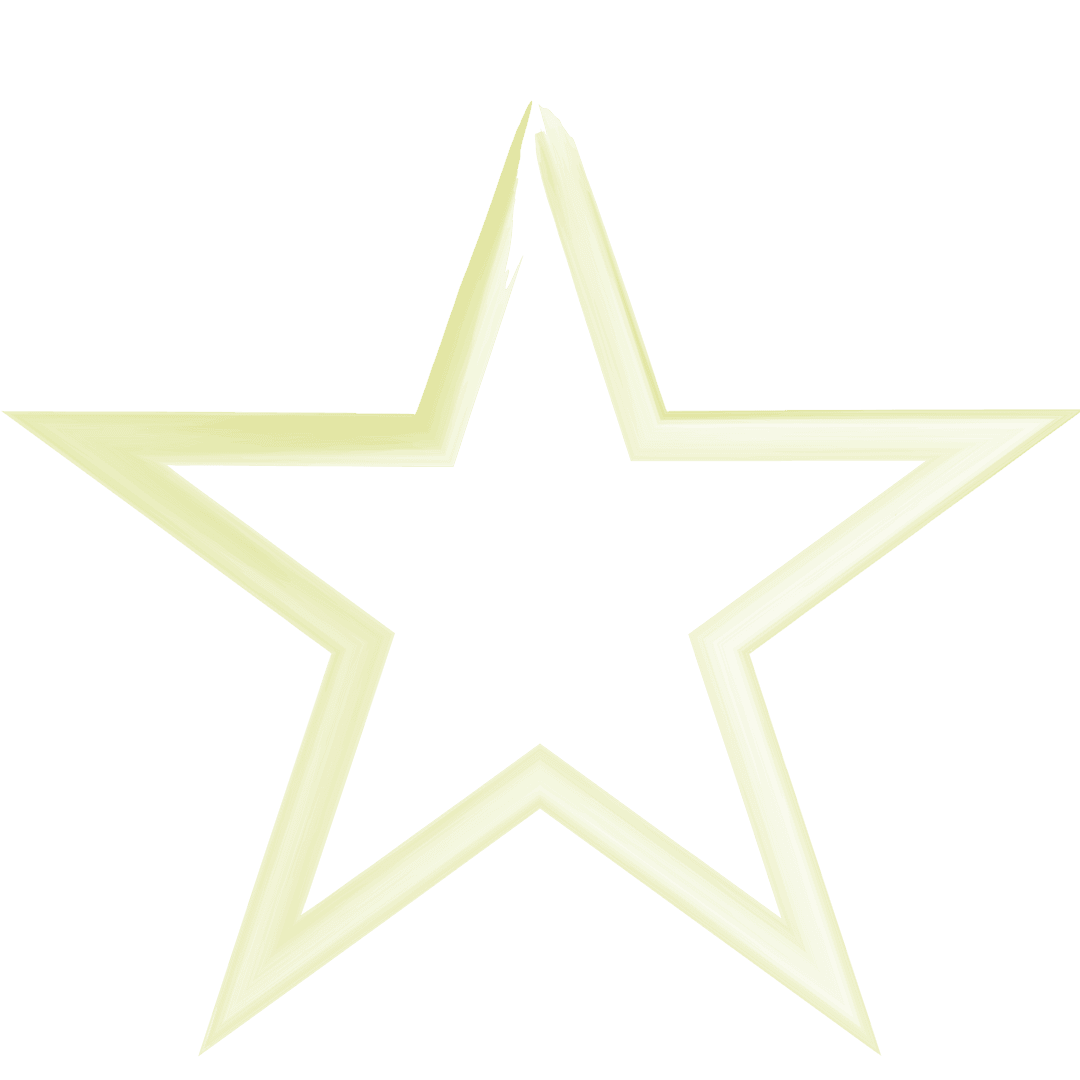 Glowing Yellow Star Transparent Background Illustration
