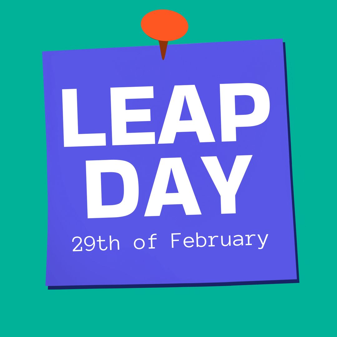 Bright Leap Day Sign on Vibrant Background