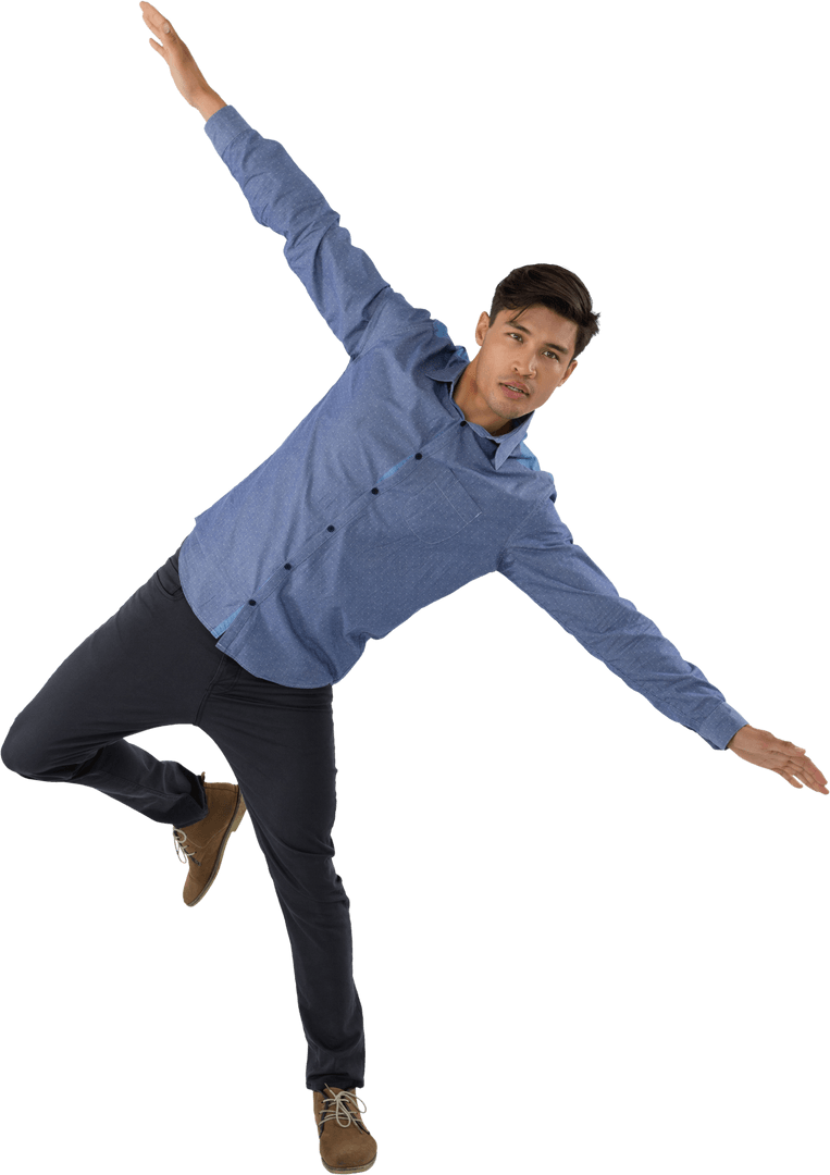 Businessman Balancing with Transparent Background