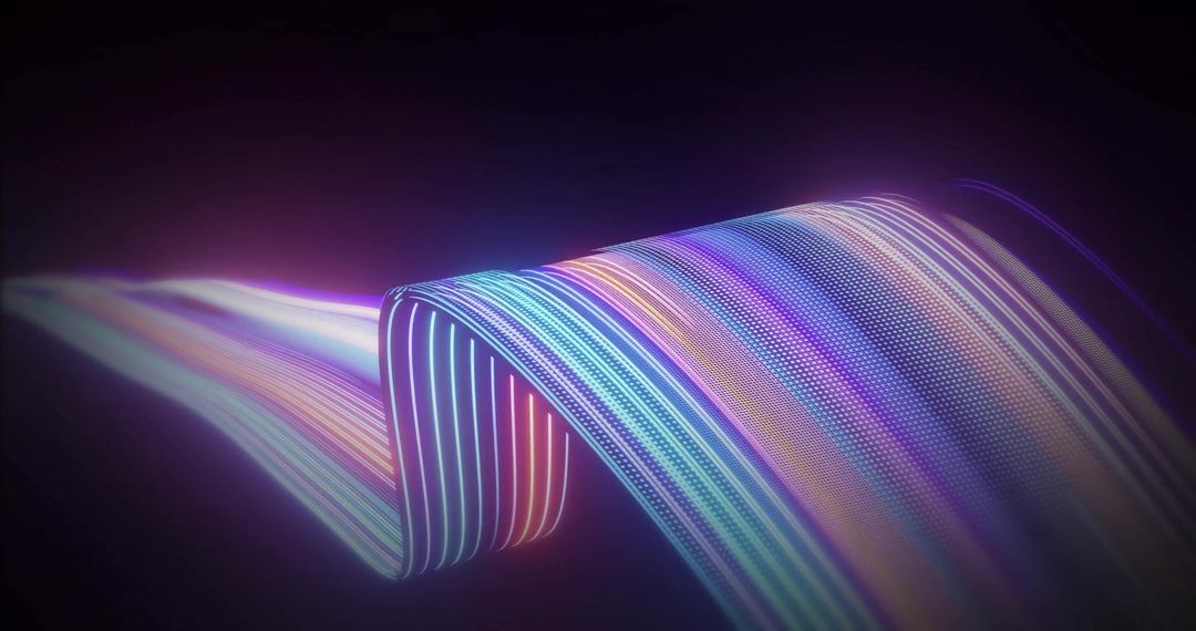 Dynamic Abstract Glowing Light Trails on Vibrant Background