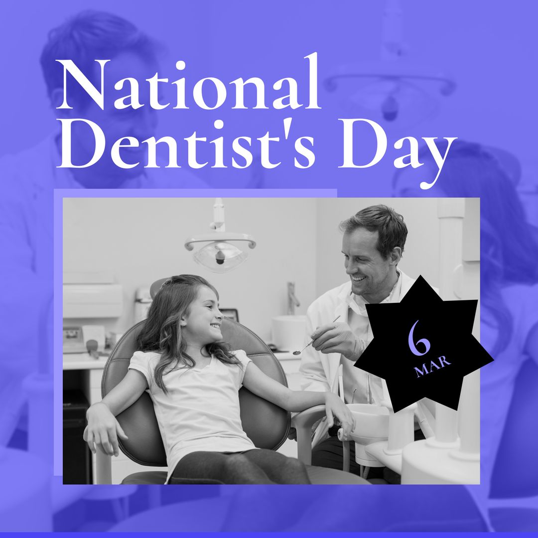 National Dentist's Day Celebration with Dentist and Young Patient - Download Free Stock Templates Pikwizard.com