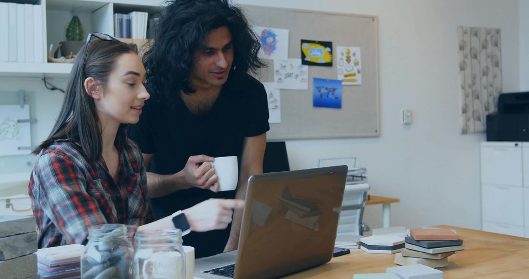 Creative Team Brainstorming in Modern Design Studio