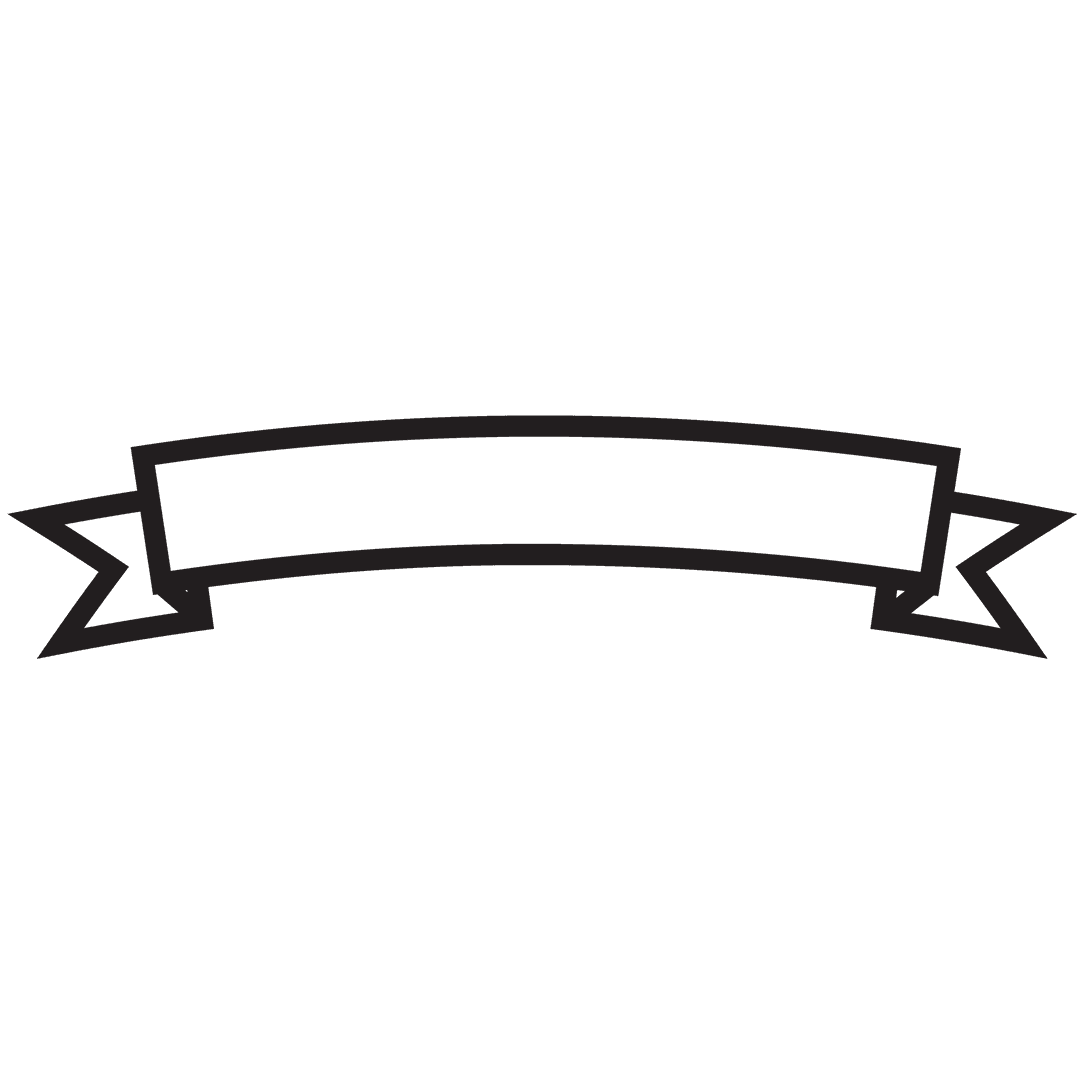 Elegant Ribbon Banner on Transparent Background