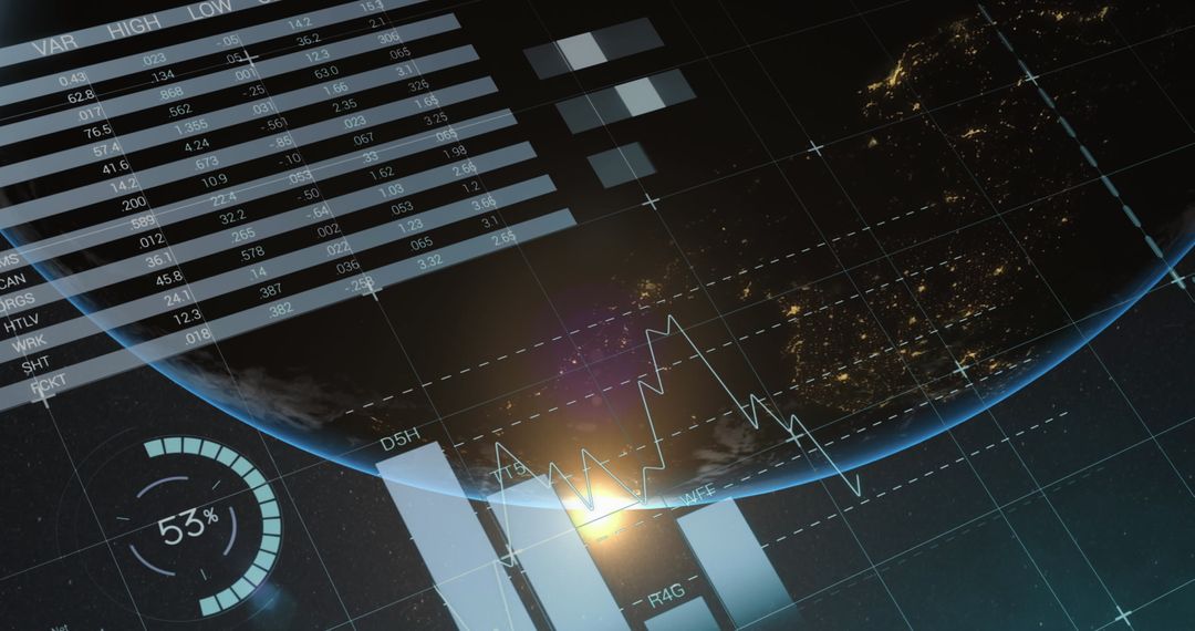 Futuristic Global Data Analytics Technology Interface