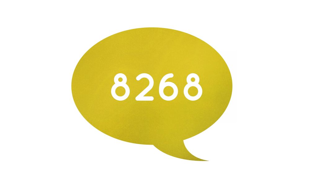 Yellow Speech Balloon Number Illustration