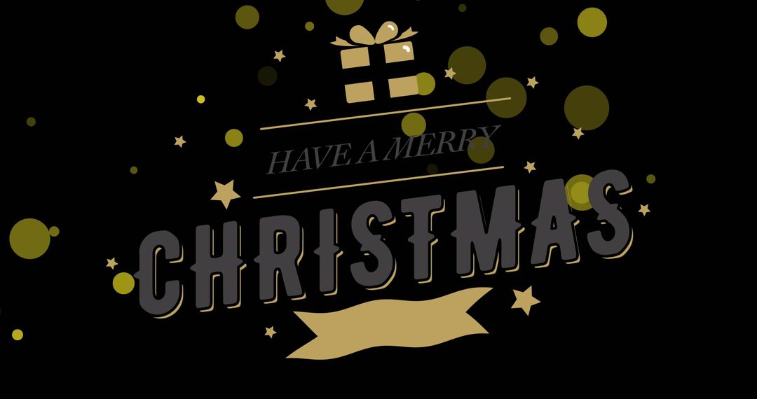 Christmas Greeting with Festive Decoration Elements