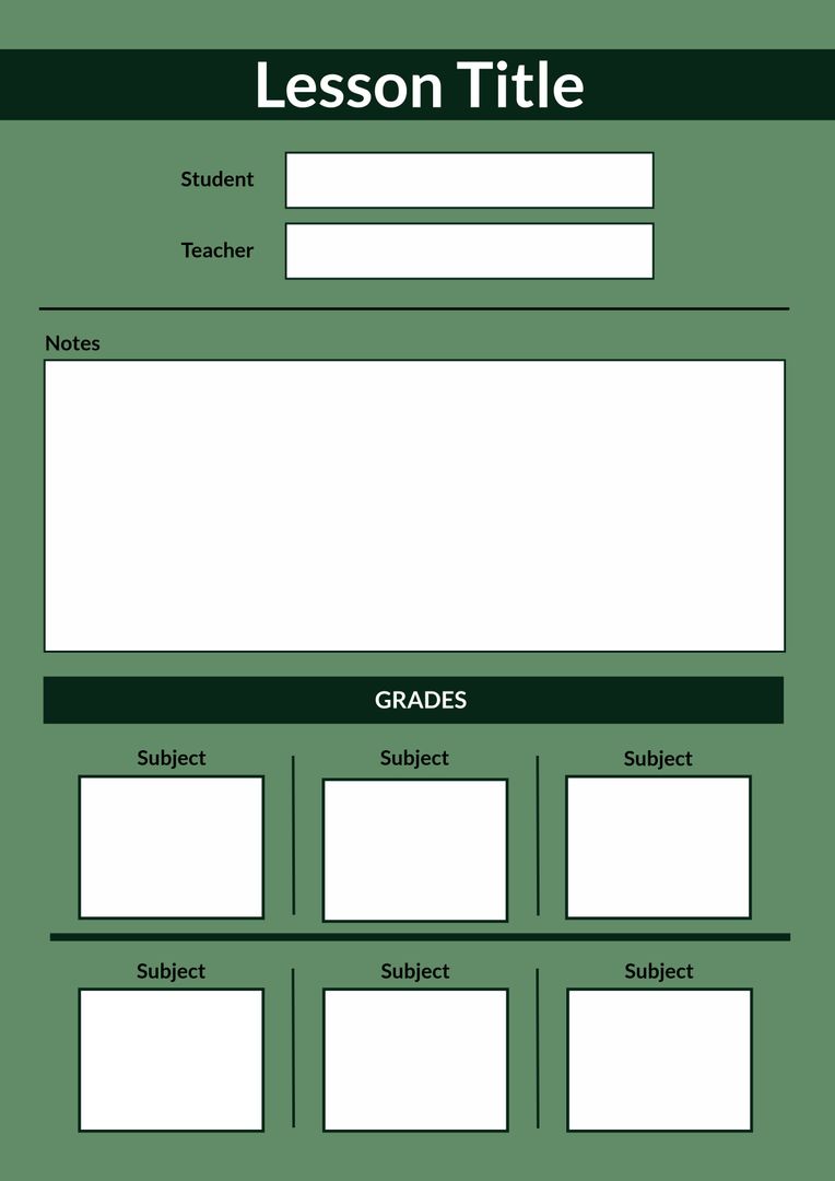 Editable Lesson Plan Template for Personalized Education - Download Free Stock Templates Pikwizard.com