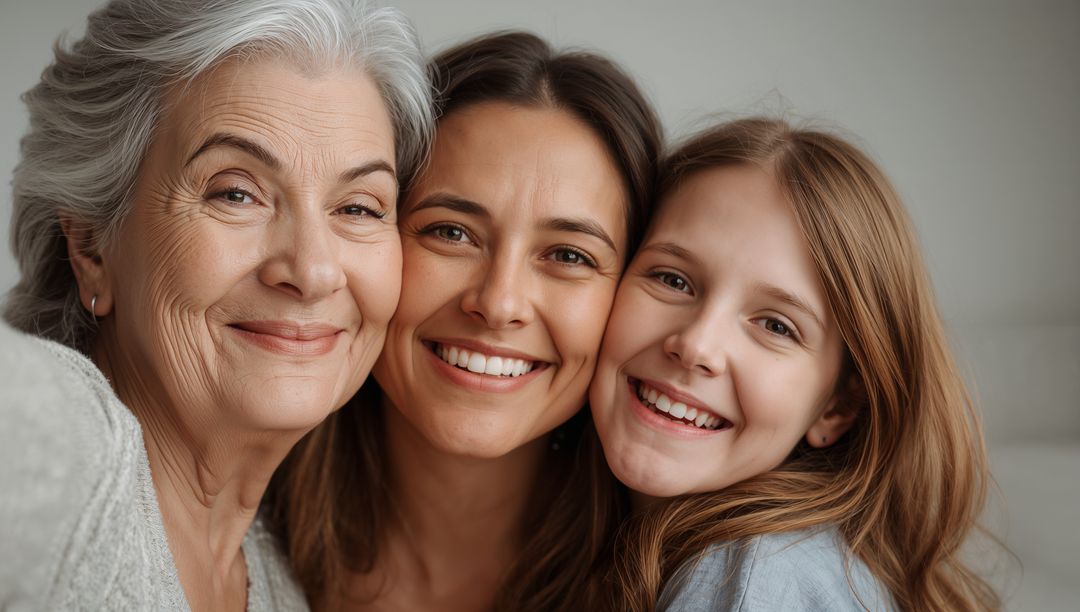 Generations Smiling Together Showcasing Family Bond