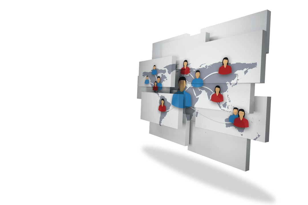 Global Network Concept on Transparent Background Illustration