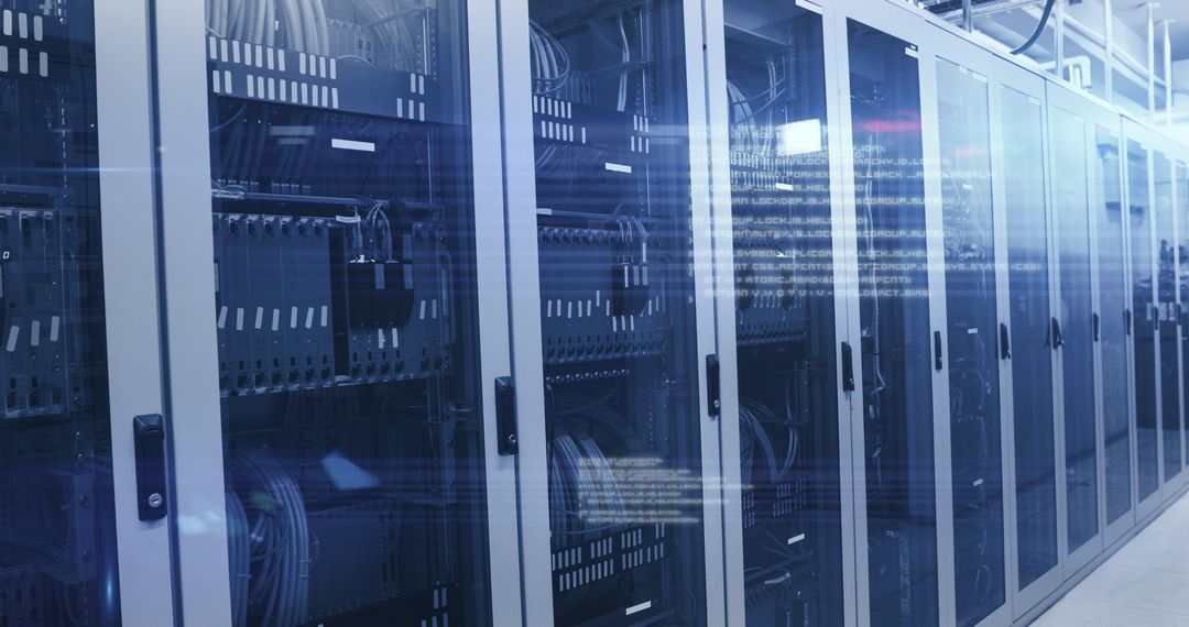 Data Processing Servers in High-Tech Data Center