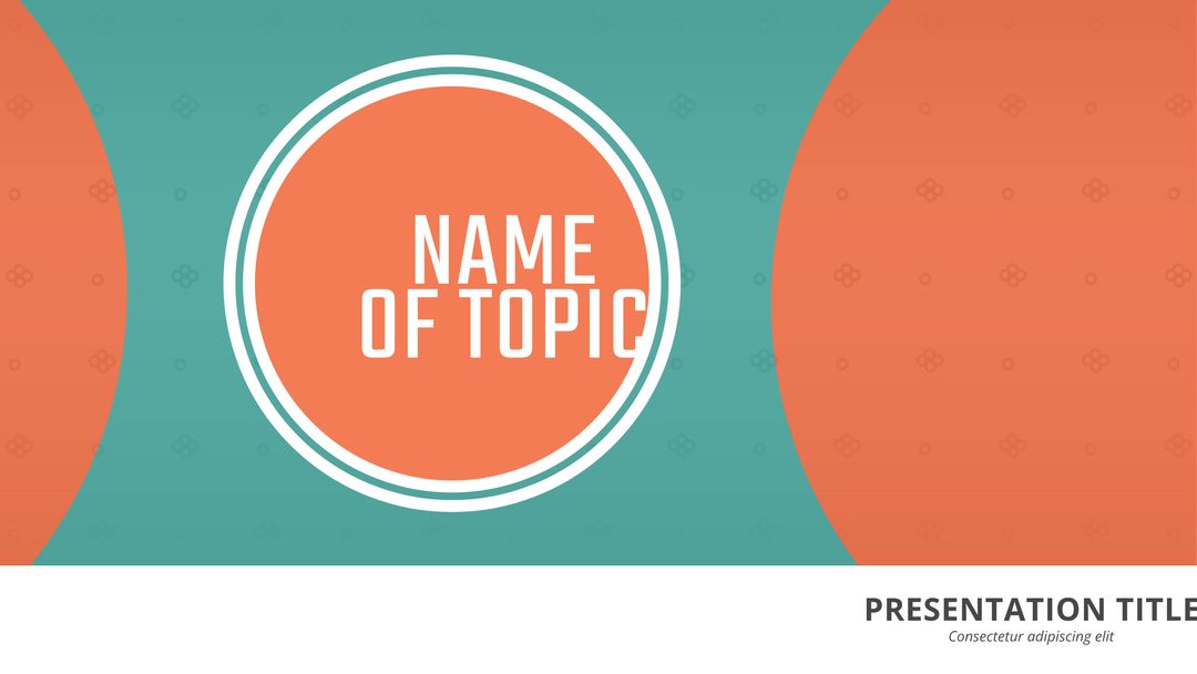 Professional Presentation Slide with Bold Circular Design