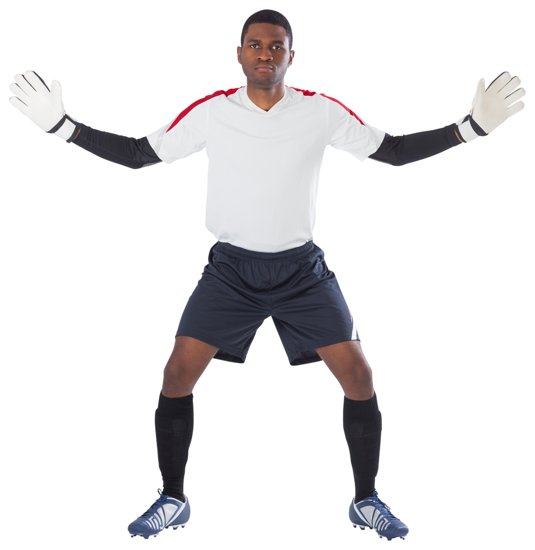 Transparent Isolated Motivated Goalkeeper Holding Armsprepared to Catch Ball - Download Free Stock Images Pikwizard.com