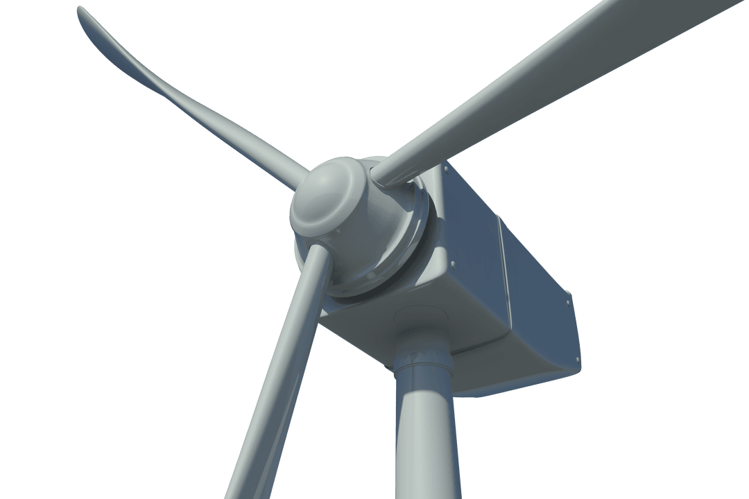 White Windmill on Transparent Background for Eco-Friendly Design