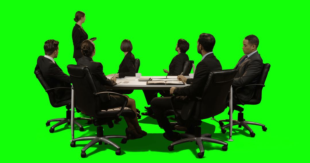 Professional Business Meeting in Conference Room with Green Screen Background - Free Images, Stock Photos and Pictures on Pikwizard.com