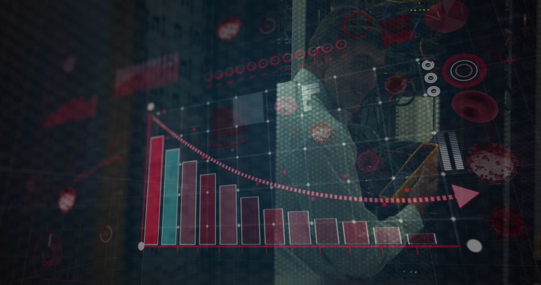 Business Professional Analyzing Digital Charts and Graphs