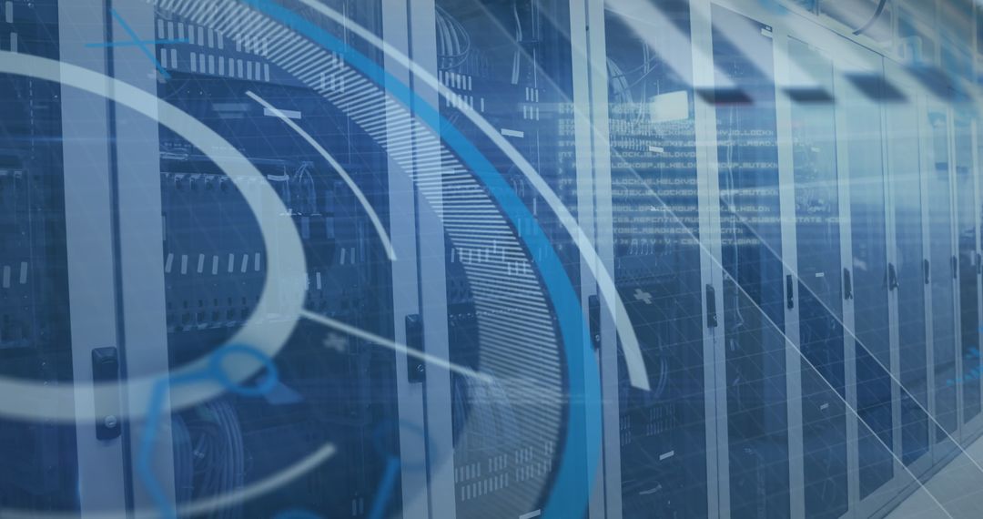 Futuristic Digital Interface Scanning Over Computer Servers