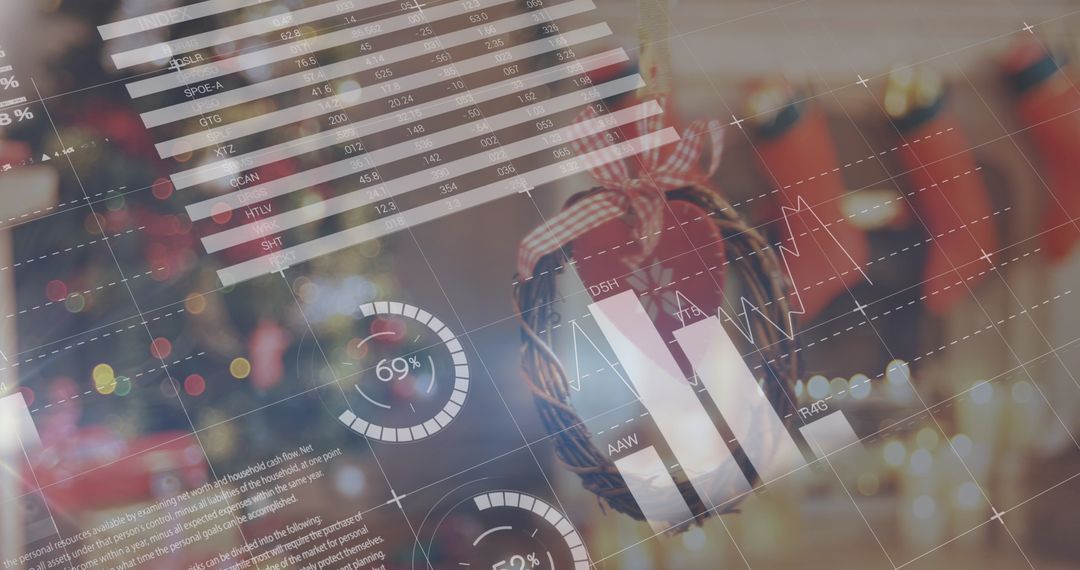 Christmas Data Analytics Technology Concept Background