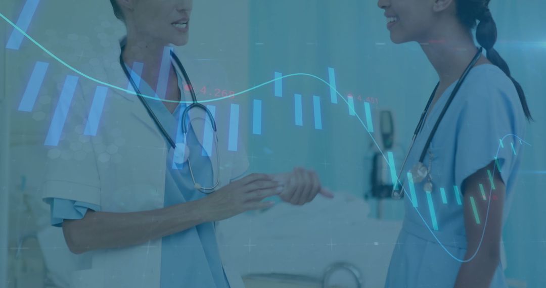 Medical Professionals Analyzing Data Overlay for Advanced Healthcare