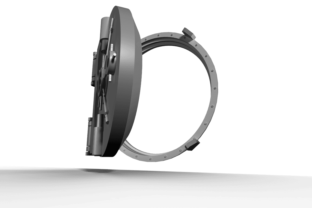 Open Vault Door on Transparent Background Illustration