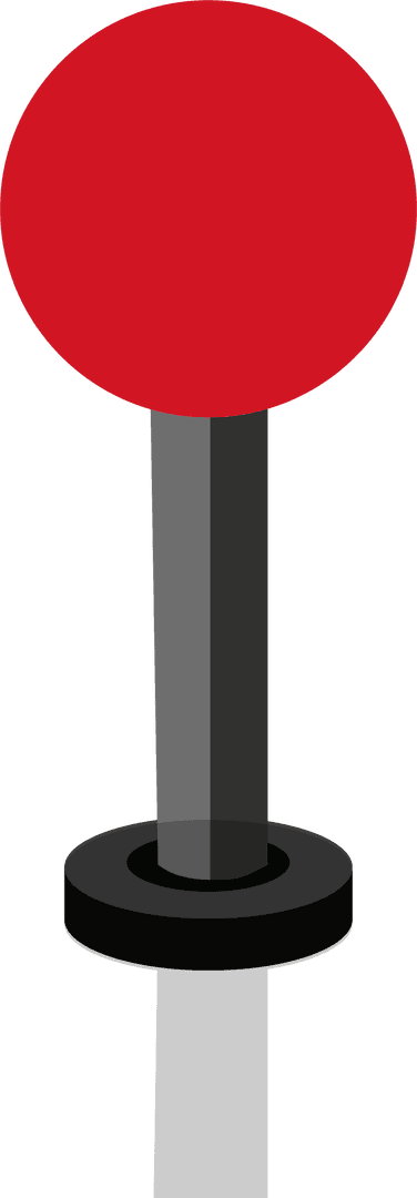 Minimalist Red Marker on Transparent Background for Digital Projects