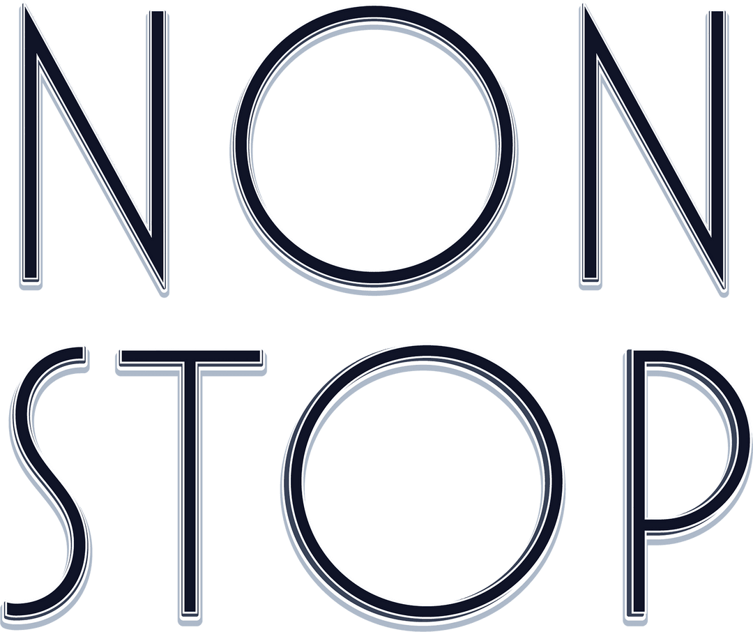 Nonstop Text Illustration on Transparent Background for Dynamic Design