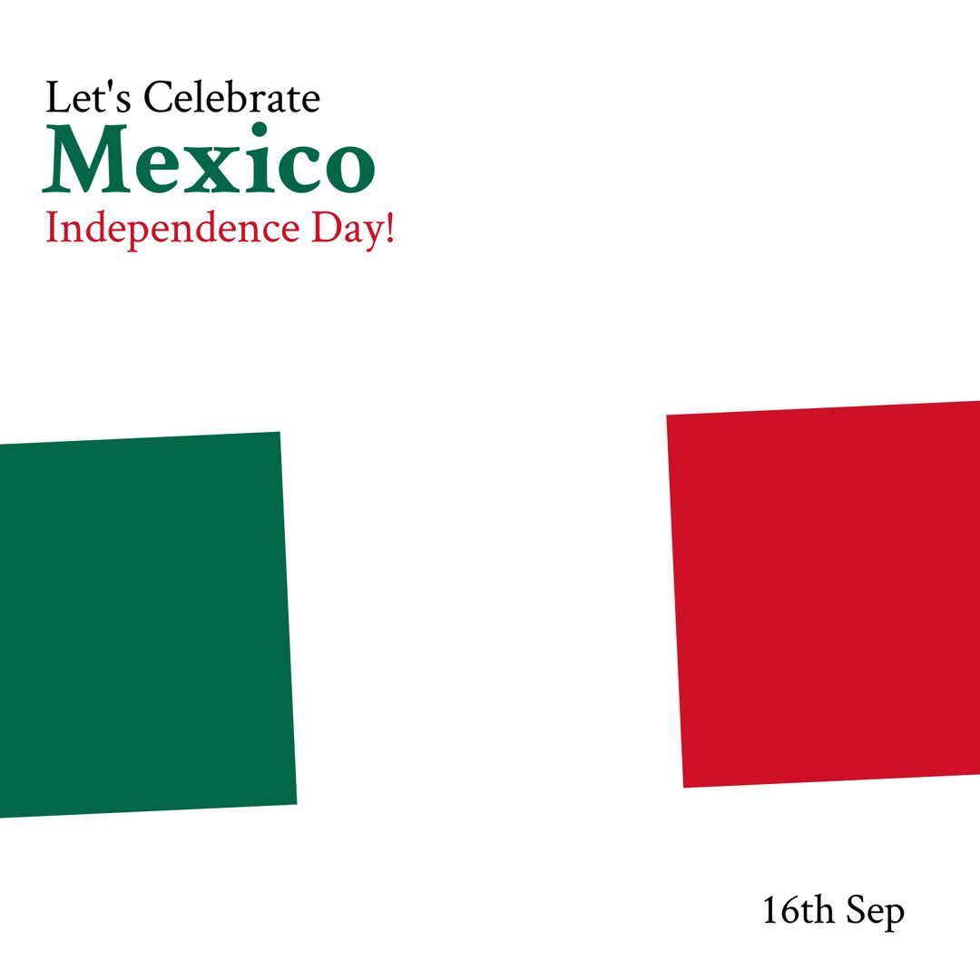 Celebrating Mexico Independence Day with National Flag Colors