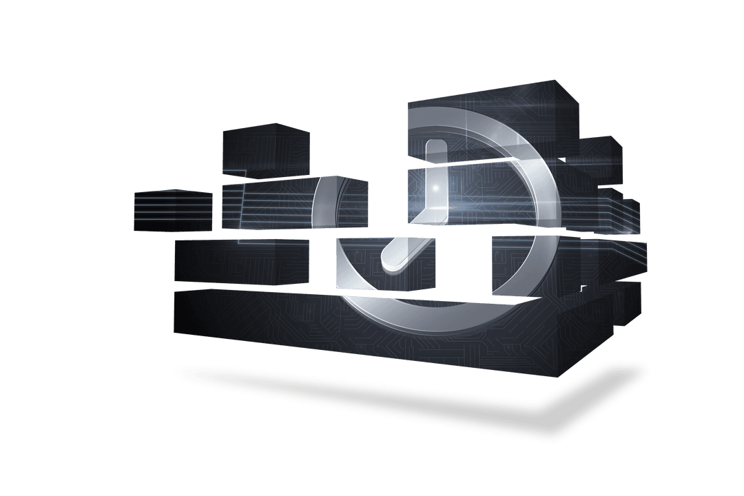 Transparent Clock Icon Overlapping Digital Blocks - Download Free Stock Images Pikwizard.com