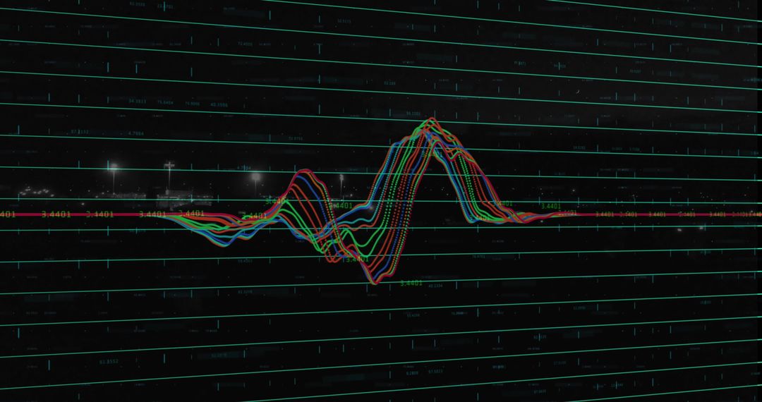 Futuristic Data Visualization Oscillation Concept