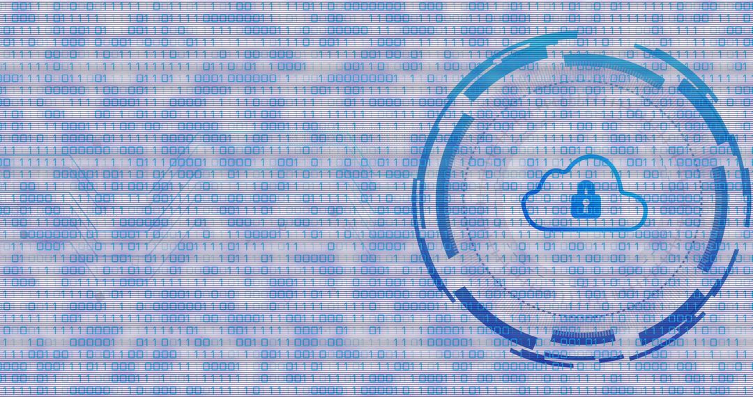 Digital Security Concept with Cloud and Padlock