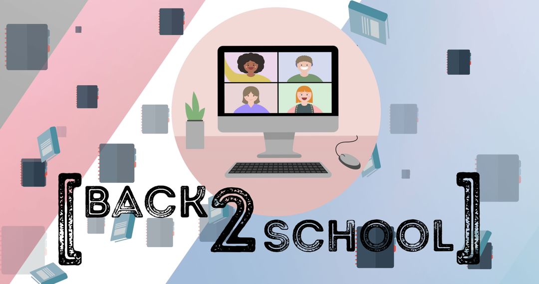 Back to School Online Learning Concept with Laptop and Books