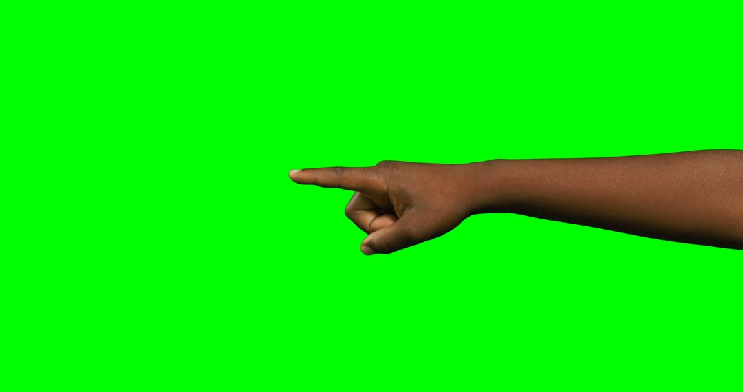 Hand Pointing Gesture on Green Background - Free Images, Stock Photos and Pictures on Pikwizard.com