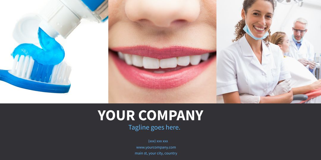 Dental Clinic Promotional Banner with Happy Patient and Dentist - Download Free Stock Templates Pikwizard.com