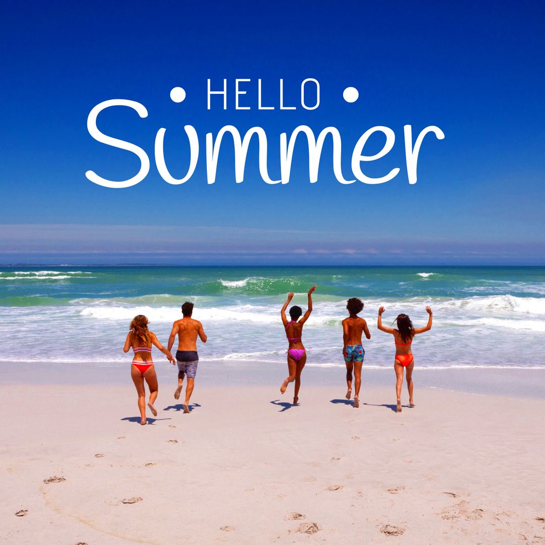 Joyful Summer Vacation with Friends at the Beach