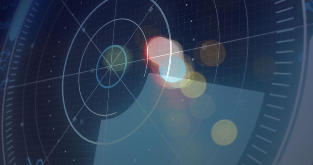 Radar Screen with Data Processing Overlay