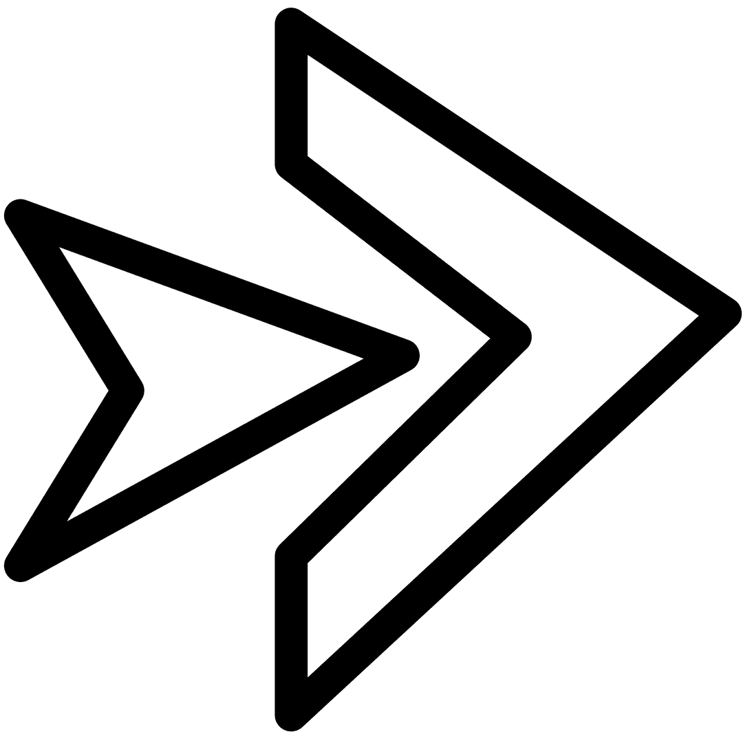 Large Black Right Arrow on Transparent Background Illustration