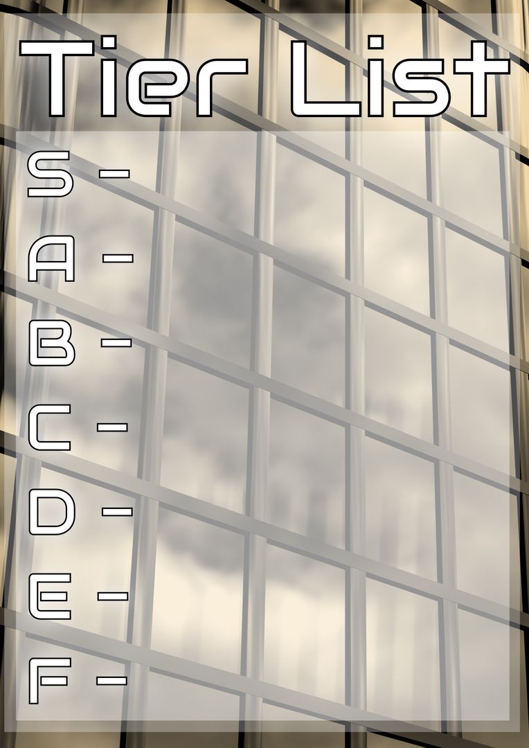 Template Tier List Over Modern Building Reflection - Download Free Stock Templates Pikwizard.com