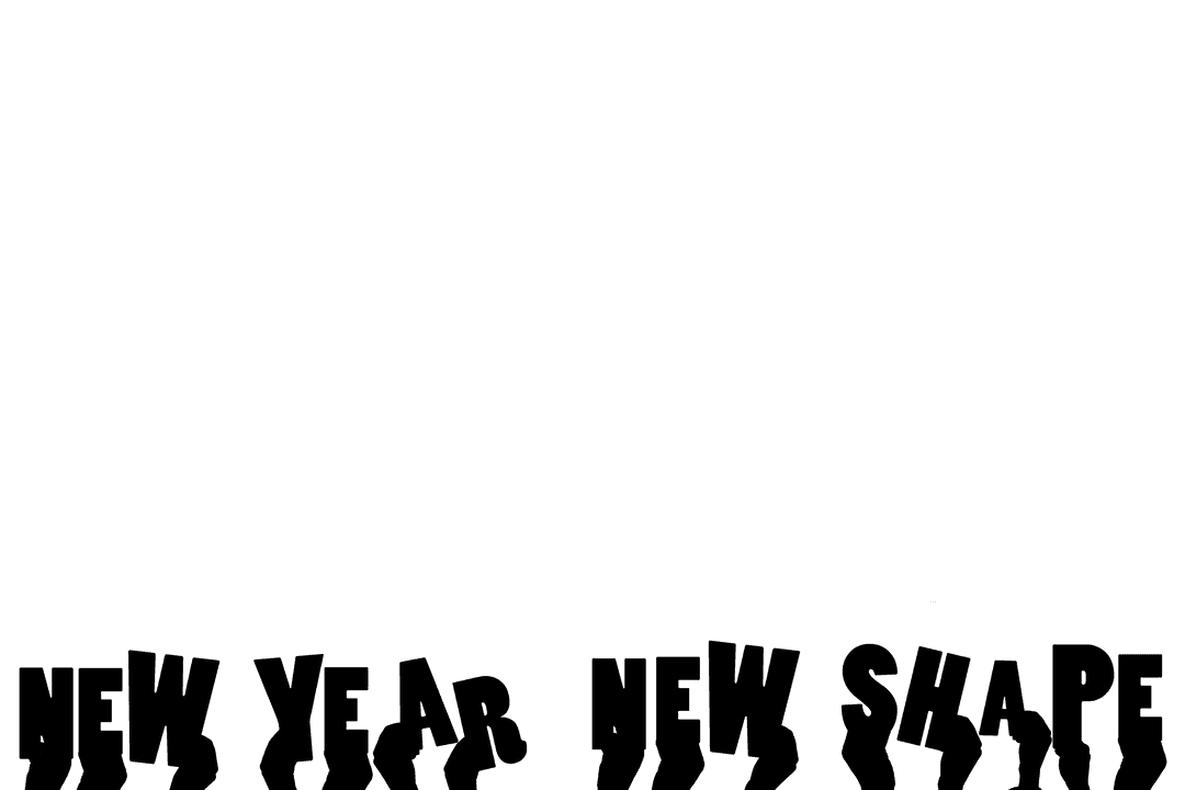 Illustration Hands Featuring New Year New Shape Text Transparent