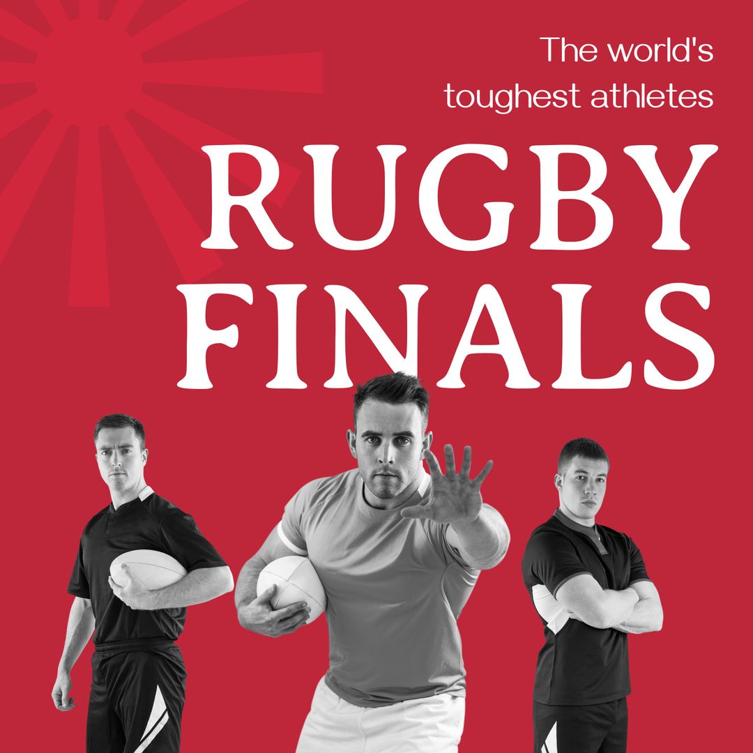 Rugby Finals Promotion with Determined Caucasian Athletes - Download Free Stock Templates Pikwizard.com