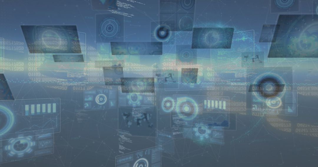 futuristic data interfaces displaying worldwide network - Free Images, Stock Photos and Pictures on Pikwizard.com