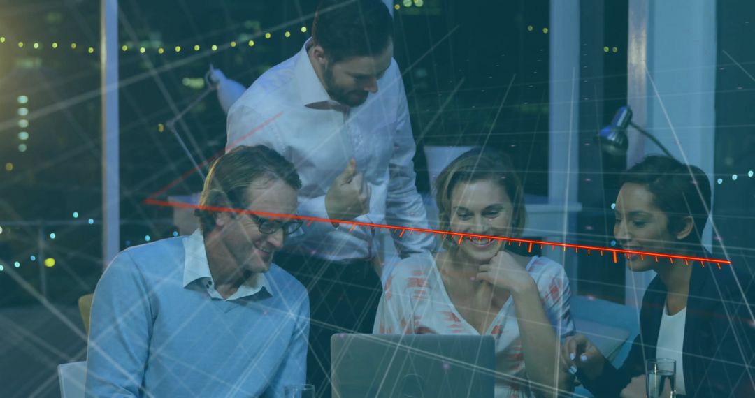 Team of Professionals Collaborating in Modern Office Environment